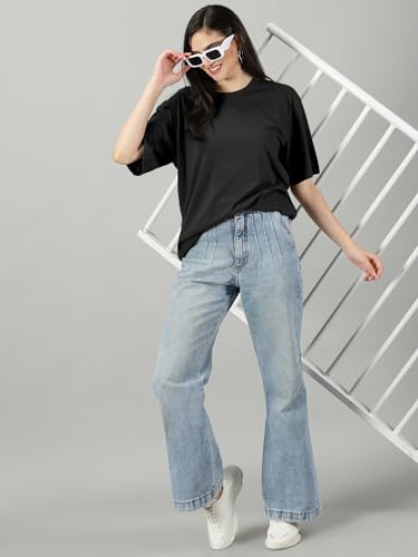 Image of RodZen Women's Cotton Blend Basic Oversized T-Shirt