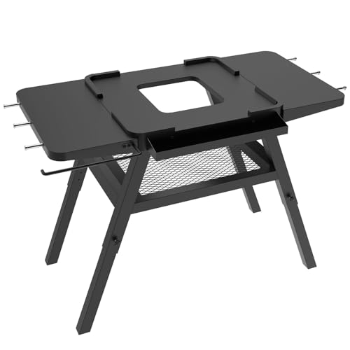 Adjustable Grill Stand for Ninja Outdoor Woodfire Series OG700 OG800 OG900 Series OO101 Woodfire Pizza Oven Grill Cart for Ninja MO201 Artisan Pizza Oven Replace for Ninja XSKUNSTAND Outdoor Stand