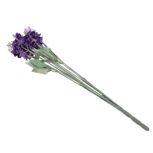 SEWACC Artificial Morada Realista 4 Piezas Flores de Plástico para Decoración de Hogar Oficina y Eventos Ramos Rústicos Estilo Provenza para Ambiente
