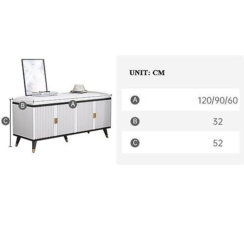 Banc de rangement pour entrée en cuir et étagères modulables