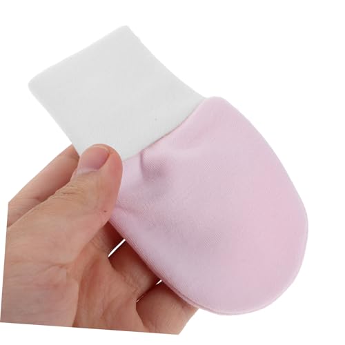FRCOLOR Newborn Baby Mittens 4 Pairs No Scratch Cotton Gloves for Boys and Girls 0-6 Months Soft and Comfortable Infant Hand Mittens4