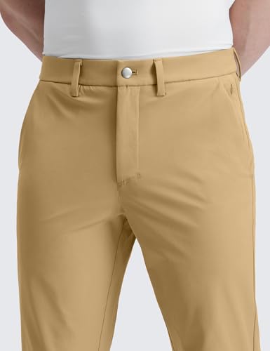 Image of CRZ YOGA All Day Comfy Golf Pants 28 inch /30 inch /32 inch /34 inch /36 inch | Decent Stretch, Wrinkle-Resistant, Casual, Slightly Tapered Leg, Flat Front, Pockets, Trousers for Men
