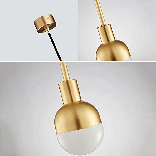Candelabro colgante E27 de latón para techos bajos y salones modernos 7