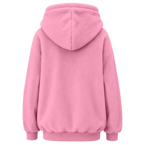 Hoodie with Dog Pouch Pet Pouch Hoodie Womens Fleece Button Collar Zip Pockets Travel Errands Chaquetas De Mujer Invierno Drsl Capsule Wardrobe for Women 2026 Pink - image 7