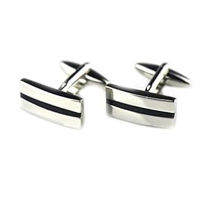 Daesar Koper Manchetknopen voor Manchetknopen Valentines Vierkant Zirkonia/Rechthoekig/Ovaal Manchetknopen Eenvoudig Blauw/Zilver/Zwart Zilver