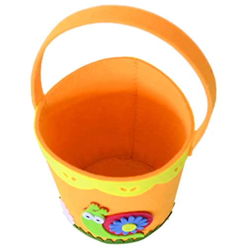 Mobestech Cesta de Pascua de Tela No Tejida para Almacenamiento de Huevos Cesta Portátil de Diseño de Caracol para Sorprender los Fiestas de Pascua