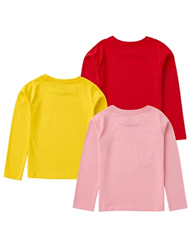 Image of Girls T-Shirts Pack of 3 by Cub McPaws | Kids Cotton T-Shirts for Girls | Long Sleeves Tshirts | for 4-12 Years Girls
