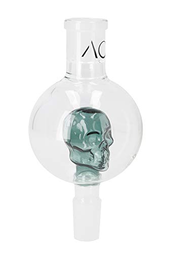 AO® Shisha Molassefänger Skull I Molassefänger aus Glas mit eingearbeiteten Totenkopf (Grün) I Shisha Molassefänger 18/8… – Bild 5