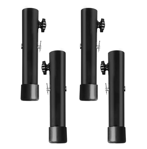 TerraShine テーブル 脚 4個セット テーブル脚エクステンダー 高さ調整 9.2-13.3cm 2段階高さ調節可能 滑り止め 防錆 脚先キャップ付 延長 テーブルレッグ 折り畳みテーブル用