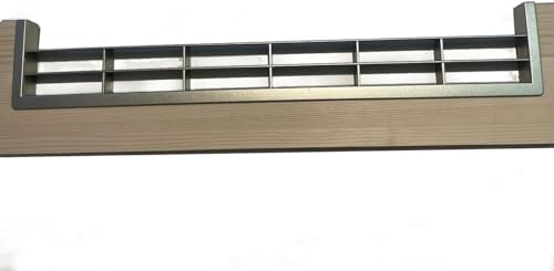 LÜFTUNGSGITTER SOCKEL EDELSTAHLOPTIK - 366 x 66 mm (36,6 x 6,6 cm) Ausschnitt 355 x 60 mm - Sockelstärke 15-16 mm - Montage an Kante - Made IN Germany