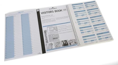Durable Visitor Book 100 Refill Pack - GDPR Visitors Signing In Book - Includes 100 Perforated 90 x 60 mm Badge Maker Inserts - Refill for Durable Visitor Book