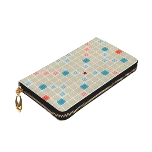 Portefeuille Scrabble en cuir noir : votre compagnon de voyage et shopping idéal