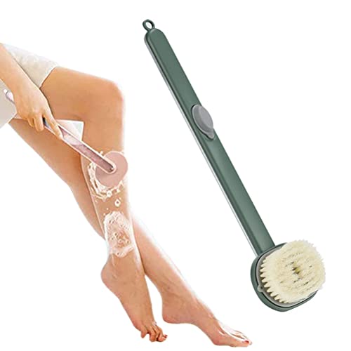 Cepillo de baño líquido con mango largo, cepillo de ducha extraíble, cepillo de espalda con dispensador de jabón, cepillo de cuerpo seco, cepillo de ducha exfoliante para limpieza profunda de masaje
