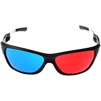 BOFLAX Rojo y Azul/Verde Anaglyph Gafas 3D Simple Para de