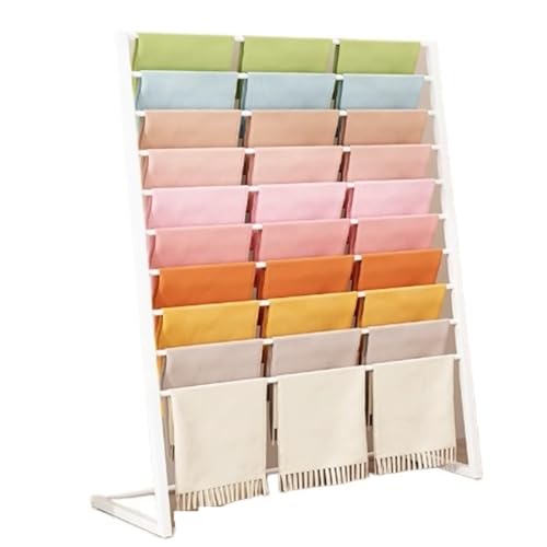Gain de place avec le présentoir à foulards 10 niveaux en métal pour dressing