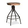 Hillsdale Worland Swivel Backless Stool Adjustable Stool One Stool Brown