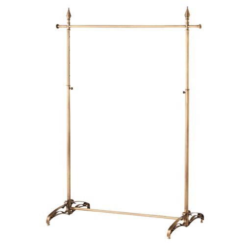什器　ヴィンテージ　ハンガーラック　ゴールド Amazon｜ハンガーラック アンティーク ゴールド デコラ W120cm