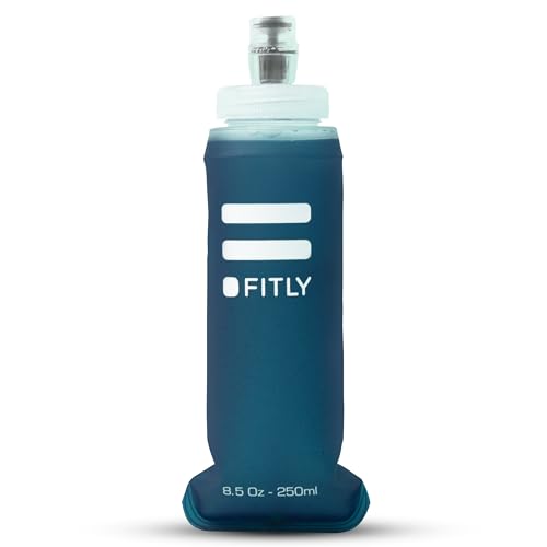 FITLY Flask 250 ml Petrol Blue - Ideal Zum Laufen, Wandern, Radfahren - Lauf Trinkflasche Für Outdoor-Sport - Sportflasche Trinkflasche Wandern - Wasser Flasche Für Hydration Rucksack