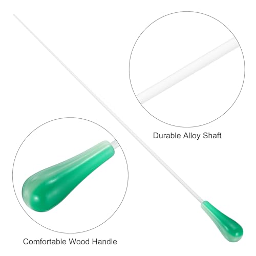 PATIKIL 38cm/15Inch Music Conductor Baton,1Pcs Orchestra Baton Resin Handle for Singing Leader Music Director Green - Image 4