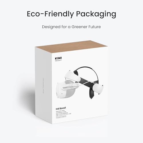 Image of KIWI Design H4 Boost Quest 3 /3S Head Strap, Battery Strap, For MetaQuest 3, Strap, Zero Face Pressure Sensation, Front and Rear Ventilation Design, Fast Charging, Good Weight Balance, PU Soft Cushion