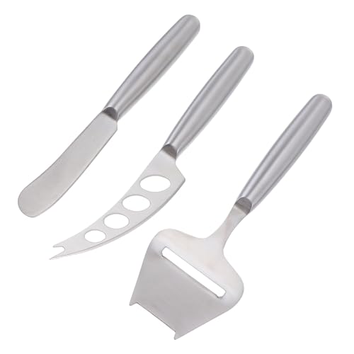 Cabilock 3 Piezas Juego de cuchillos para mantequilla de 3 piezas traje crema cortadores de mantequilla acero inoxidable stainless steel suministros de cocina cortadores de pan
