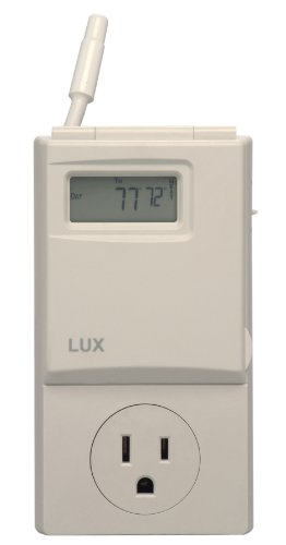 Lux WIN100 Automatic Heating & Cooling 5-2 Day Programmable Outlet Thermostat, Compatible with Portable A/C, Fans, and Space Heaters