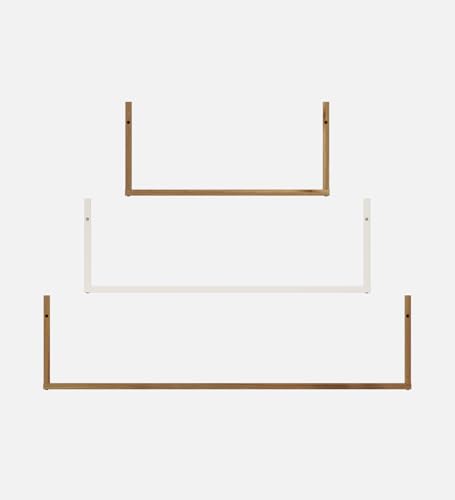 Image of Kite Multipurpose Modular Wall Racks /Shelves /Organiser /Decor Particle Board Wall Shelf (Number of Shelves - 3, Beige, White)