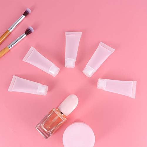 Minkissy 30pcs Empty Cream Tube, Small Toiletry Bottle Squeezable Travel Tube Sets for Shampoo Lotion Cosmetic - 10ml (0.35oz)