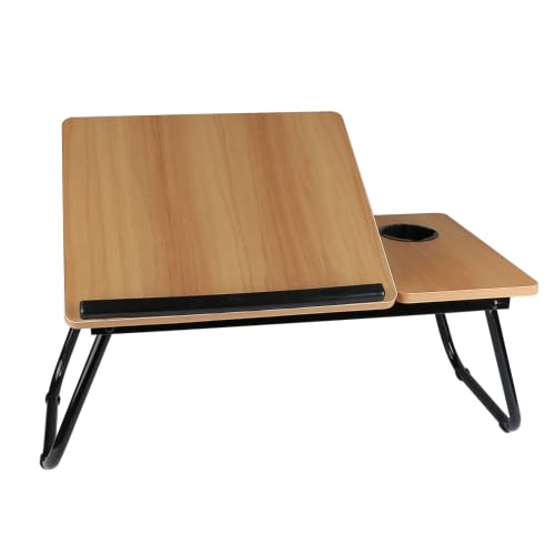 Miniatura 7 de Bandeja Para Cama En Mdf, Acero Soporta 20 Kg Mesa Reclinable De Desayuno Para Ordenador Portátil Y Libros, Mesita Auxiliar Antideslizante,56 X 33 X 24 Cm Color Original