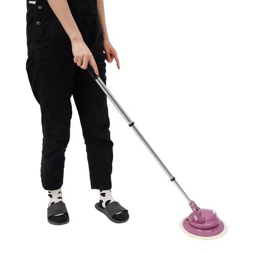 CHFUNE Mopa eléctrica inalámbrica, mopa de suelo, pulidora eléctrica, máquina de limpieza de suelos, iluminación LED, fregona vibratoria, mopa de suelo para limpiar