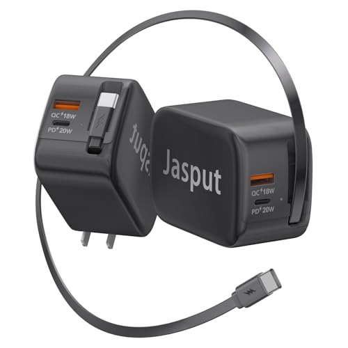 Image of 40W Retractable Wall Charger, 3 in 1 Retractable Phone Charger Wall Plug with Dual USB Ports,Fast USB C Chargers Block for iPhone 17 16 15 14,Galaxy S23 22,LG,Pixel