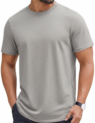 Image of COOFANDY Mens T-Shirts 100% Cotton Crewneck Short Sleeve Tees Casual Plain Shirts