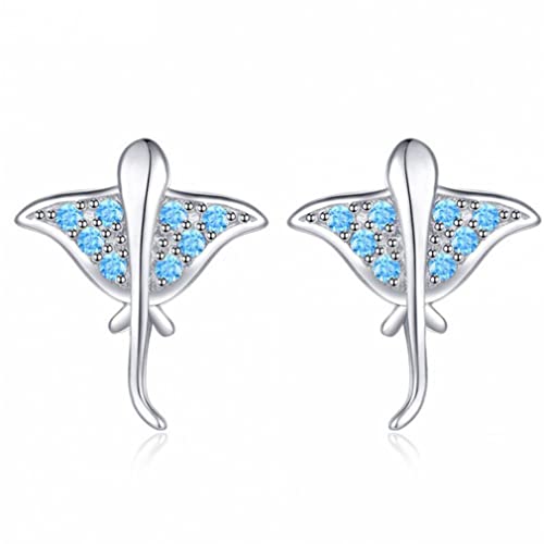 Vestes de boucles d'oreille poisson bleu océan pour femme