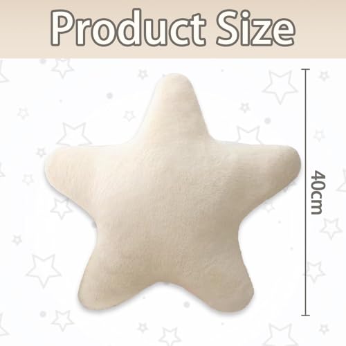 YISKY Stern Plüsch Kissen für Kinder, Flauschiges Stern Dekokissen für Wohnzimmer, Sofa und Schlafzimmer