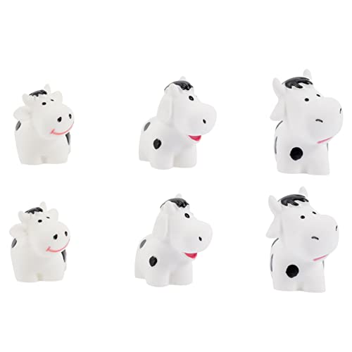 Hemobllo 6 Piezas Estatua De Vaca Pequeña Figura De Vaca De Resina De Microestatua para Decoración De Pastel De Tartas Adorno De Casa Minijuguete para Inspirado Lola