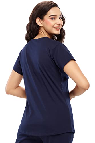 Image of ZEYO Women's Cotton Solid Plain Feeding Regular Fit Top 5647