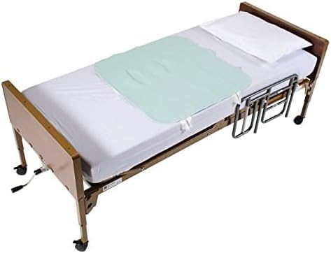 Patient Aid 34" x 36" Positioning Bed Pad with Handles (2 Pack) | Incontinence Mattress Bedding Protector Liner Underpad | Straps for Lift/Transfer | Reusable Washable Waterproof | Hospital Quality