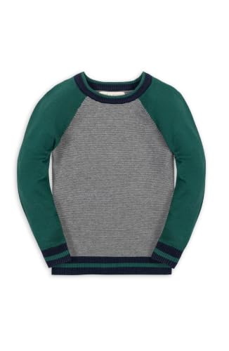 Image of Hope & Henry Boys' Long Sleeve Crew Neck Pullover Sweater | Premium Organic Cotton Pullover With A Soft Henley And Cozy Quilted Knit | Quality Construction Built For Cool-Weather