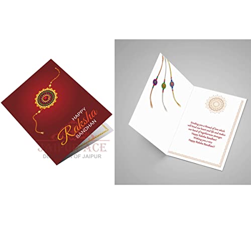 Image of JAIPUR ACE Premium Evil Eye Rakhi Protect from Negative Energy Eye Shaped Evil Eye Rakhin Handmade with Greeting Card for Bro, Brother, Bhaiya, Bhai (Elephant Rakhi)