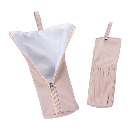 Bolsa para rizador resistente al calor, impermeable, con almacenamiento y esterilla protectora para herramientas de cuidado y peinado del cabello (Rosa) miniatura 7