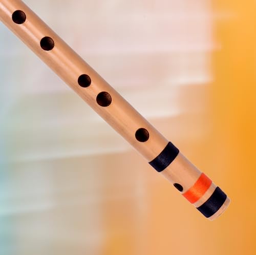 HARIPRASAD Flutes Professional E Natural Medium Right Hand Bansuri Musical Instrument Size 15 inches for Beginners