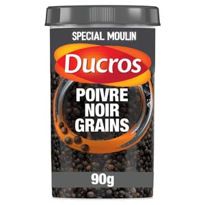 Ducros Poivre Noir En Grains Boite 90g Ducros Black Pepper Corns Box 90g