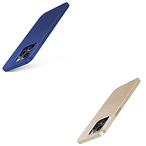 TORRAS Navy Blue + Gold Slim Fit iPhone 13 Pro Max Case