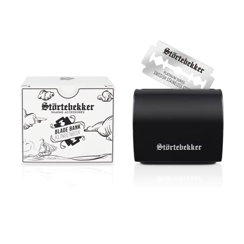 Störtebekker® Premium Rasierklingen Box - Entsorgungsbox für benutzte Rasierklingen - Perfekte Aufbewahrung für Rasierhobel- und Rasiermesserklingen - Zero Waste Klingen Box