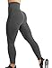 ZAAYO Damen Sport Leggings Nahtlose Gym Workout Smile Contour Yogahose Hohe Taille Bauchkontrolle Laufhose Grau S