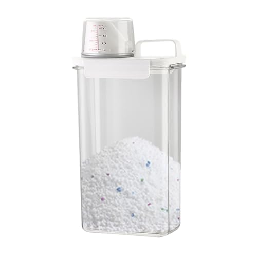 Dispensador De Ropa Líquida con Taza Medidora, Contenedor De Detergente para Almacenamiento En Polvo, Detergentes De Jabón Reutilizables A Prueba De Humedad para Lavandería