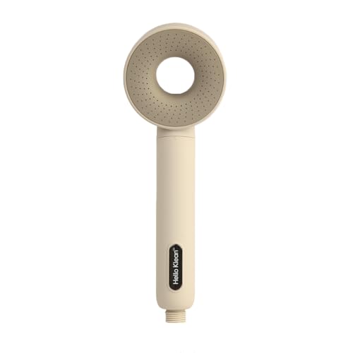 Hello Klean Shower Head in Beige - Filters Unwanted Metals, Chlorine & Impurities Found in Water - Improves Quality of Skin & Hair - Quick & Easy to Install