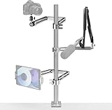 👍【Diseño compacto y ahorro de espacio】Soonpho Overhead Trípode Cámara Mesa Trípode Pequeña huella,Ideal para espacios reducidos sin sacrificar la estabilidad.Ir con la corriente,Ajuste sobre la marcha para el rodaje espontáneo o streaming.