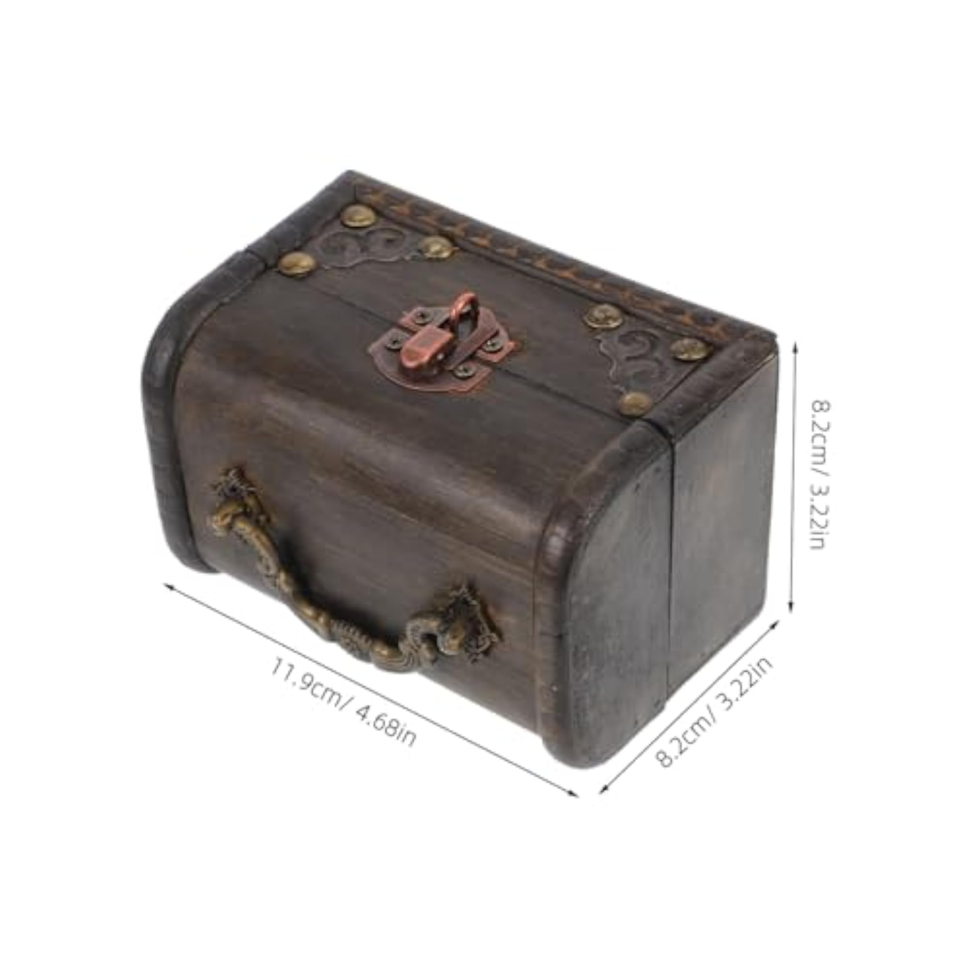 Antique Wooden Storage Box for Jewelry, Vintage Holder