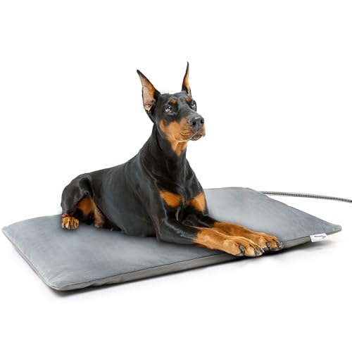Toozey Outdoor Heizdecke Haustier mit Wasserdicht Abdeckung und Kaubeständigem Kabel, Automatische Temperaturregelung für Neugeborene, Schwanger, Alte, Gelenke Verletzt Katzen und Hunde, 90x60cm